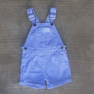 Carters baby girl short overalls, 9 months EUC